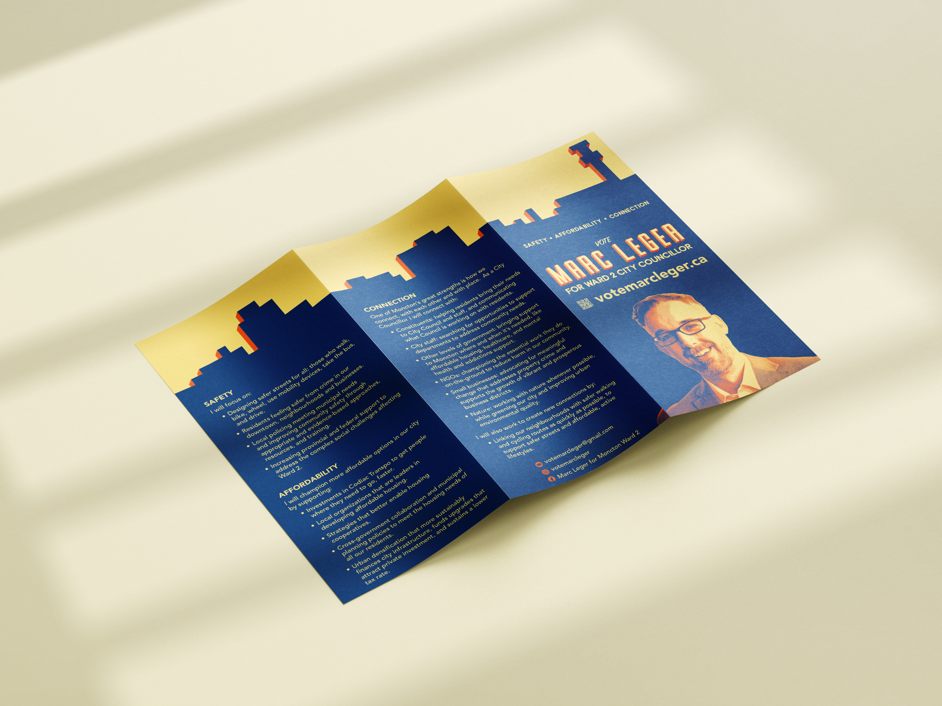 Marc Léger campaign tri-fold brochure