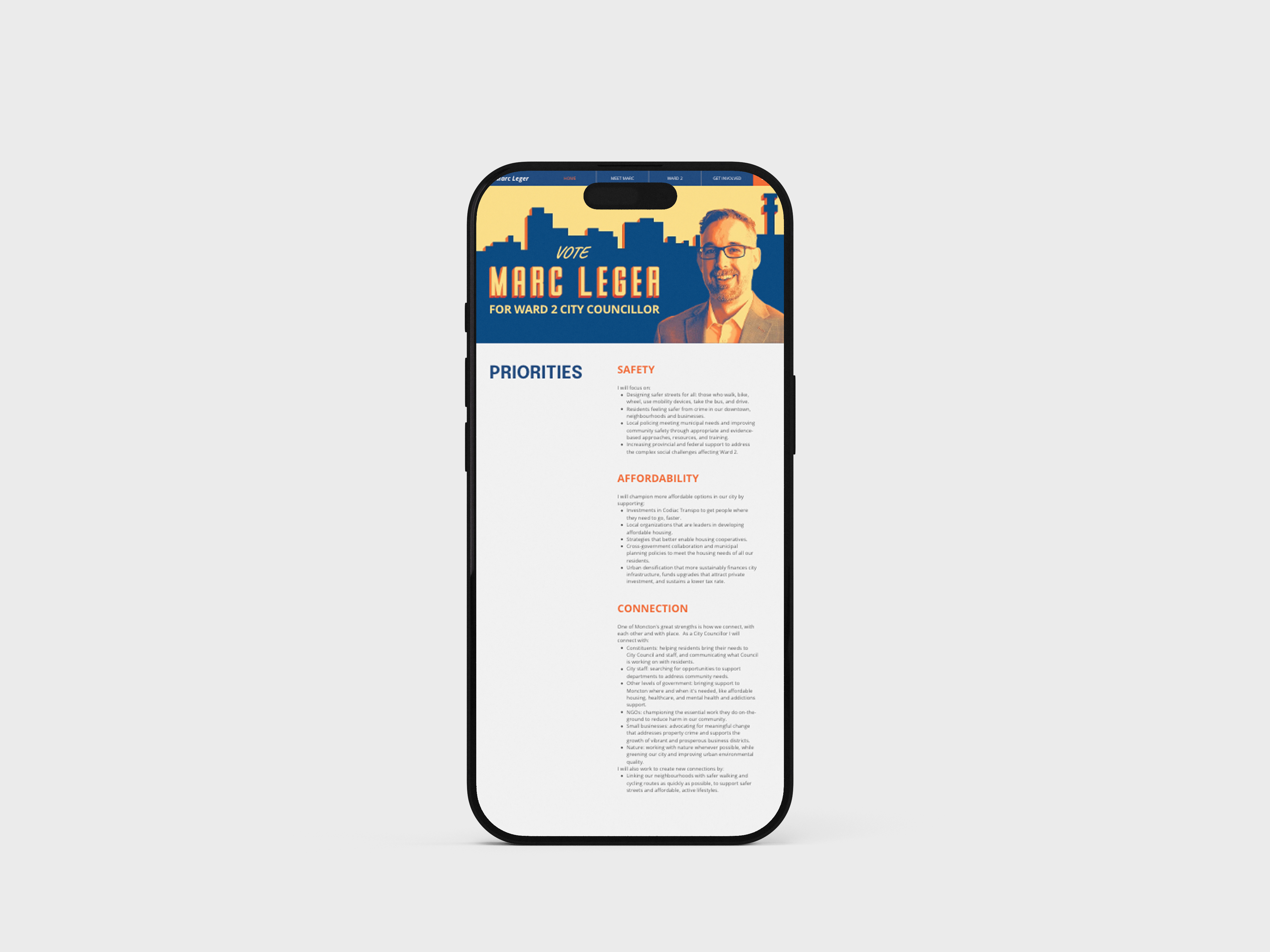 Marc Léger campaign website
